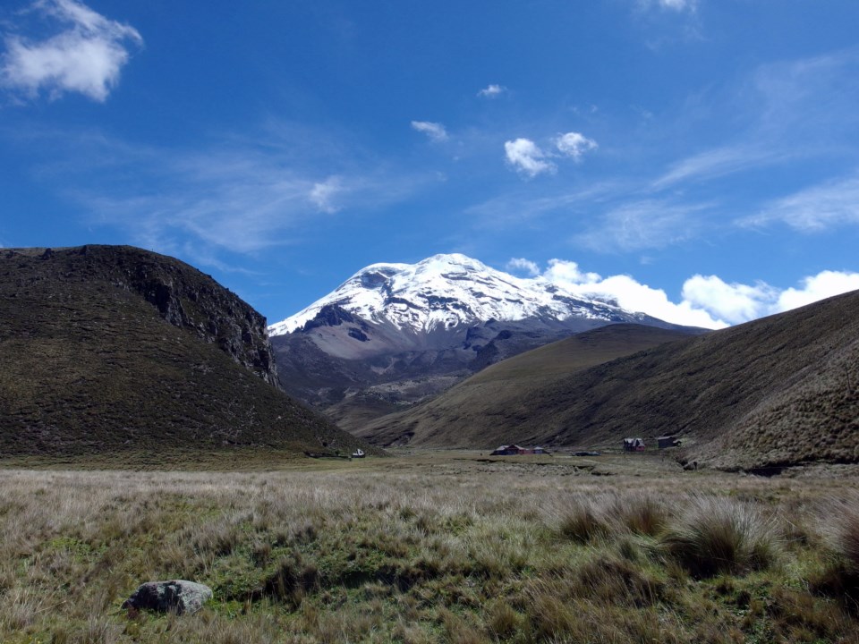 Le volcan Chimborazo depuis la route